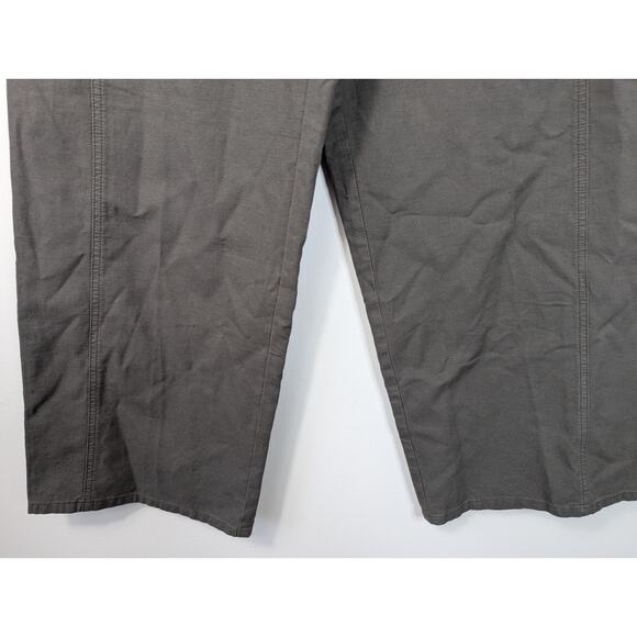 NWT Eileen Fisher Cotton Hemp Stretch Wide Leg Ankle Pant in Grove - Picture 3 of 8